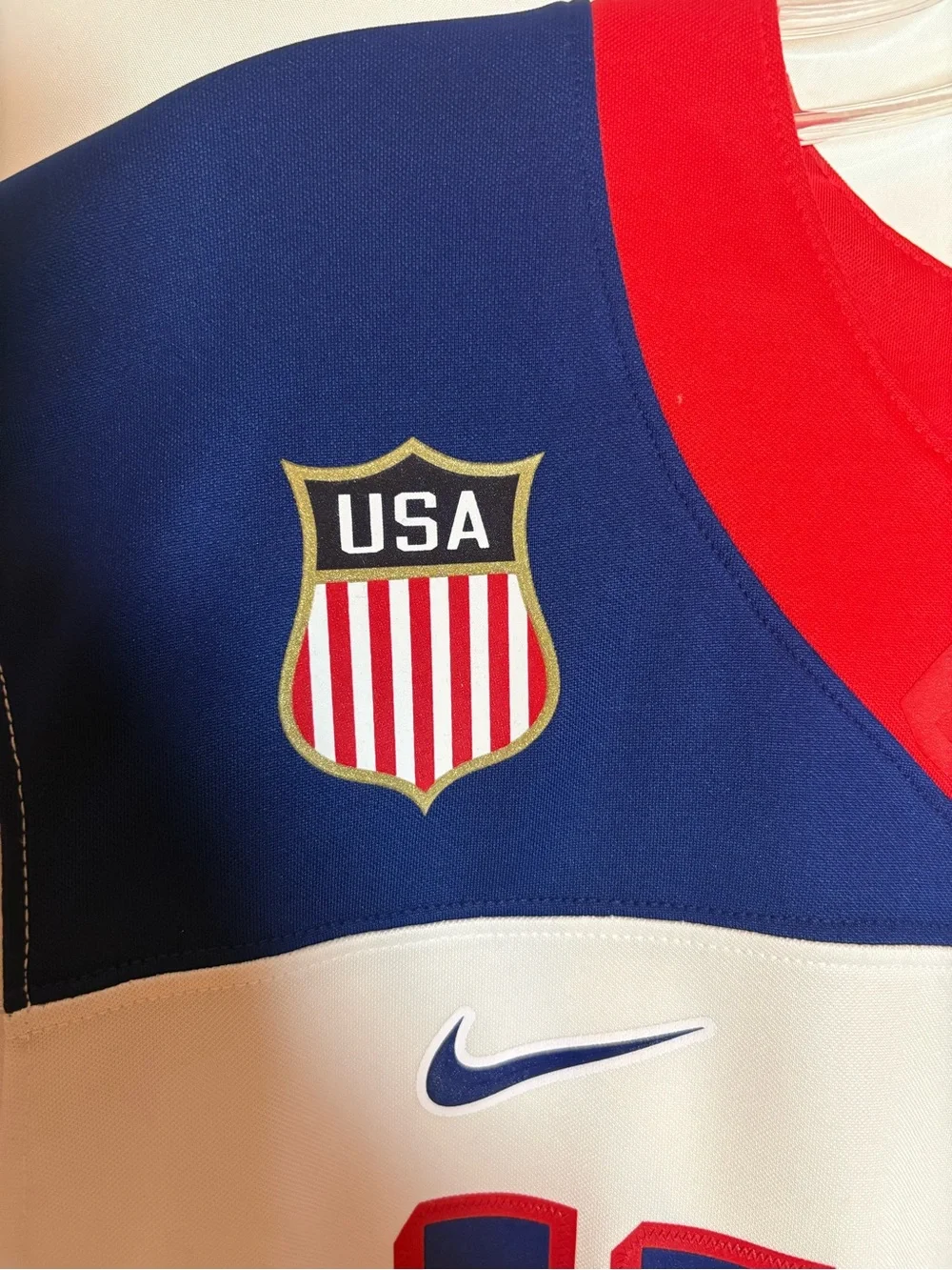 Nike Youth Team USA Hockey 2026 Winter Olympic Milan Jersey White Away Size L/XL